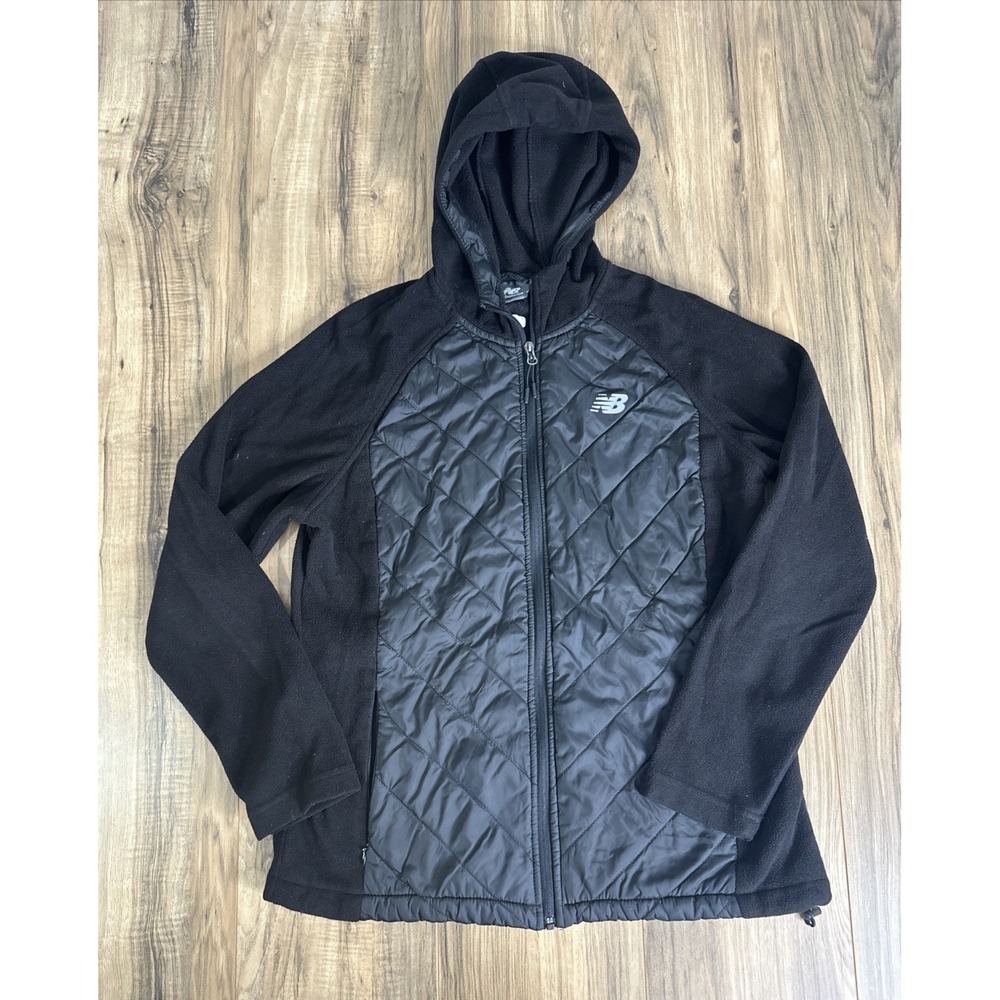 New Balance Women's Large Full Zip Sweater Black
